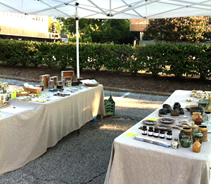 Carolyn's Stamp Store Booth at the Clayton Farmers Market