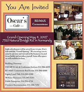 Grandview Coffee Shop on Design Portfolio  Oscar S Cafe Grand Opening Email Invitation