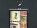 Key collage necklace with 1.5 x 1.5 pendant.