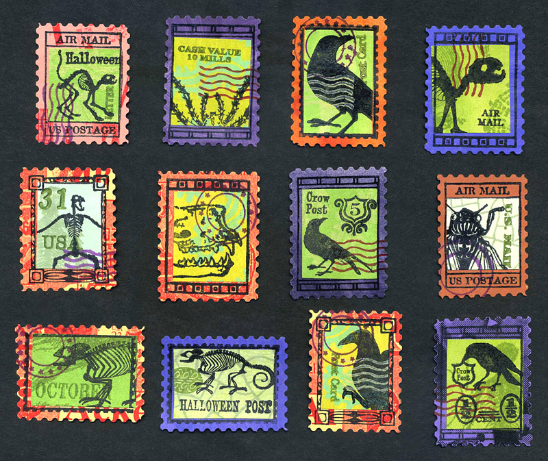 Stamping Halloween Postoids