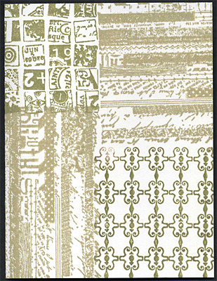 Front of card with background stamps