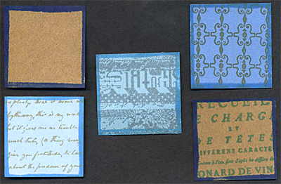 Squares with background stamping