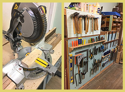 Look at all those wonderful woodworking tools!