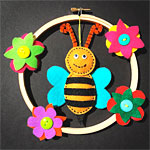 Kid's Hand Sewn Bee Art