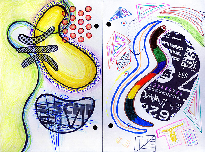 My husband Tom and I each colored a page.
