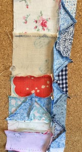 Here is some of my piecing shown from the back.