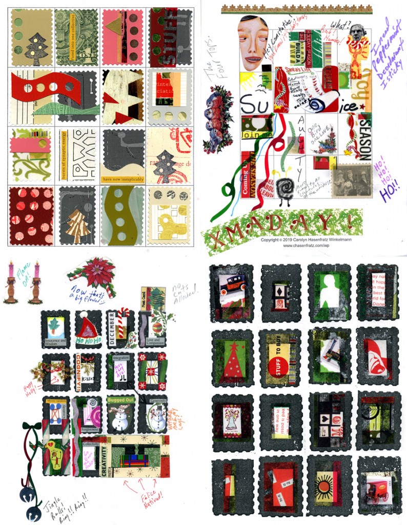 Faux Postage With Stickers and Image Transfers - Carolyn Hasenfratz Design