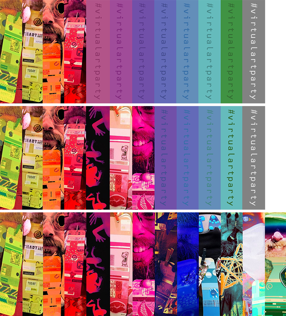 Here are a few of the sequential header graphics I made to show each day being filled in. I had to make two "pink" days to compensate for an issue that came up that I'll write about later in this paper.