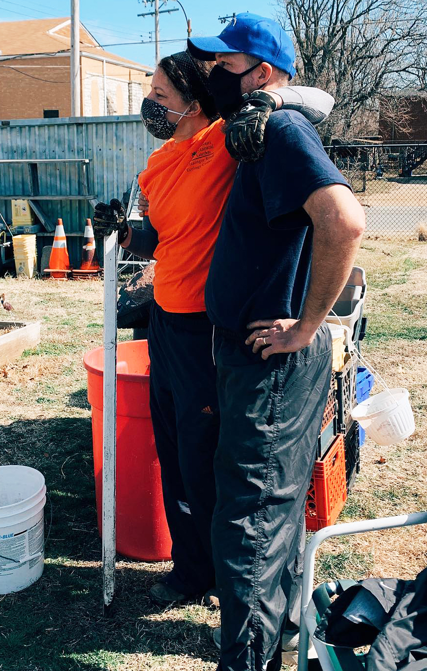 Tom and I at Fresh Starts Community Garden