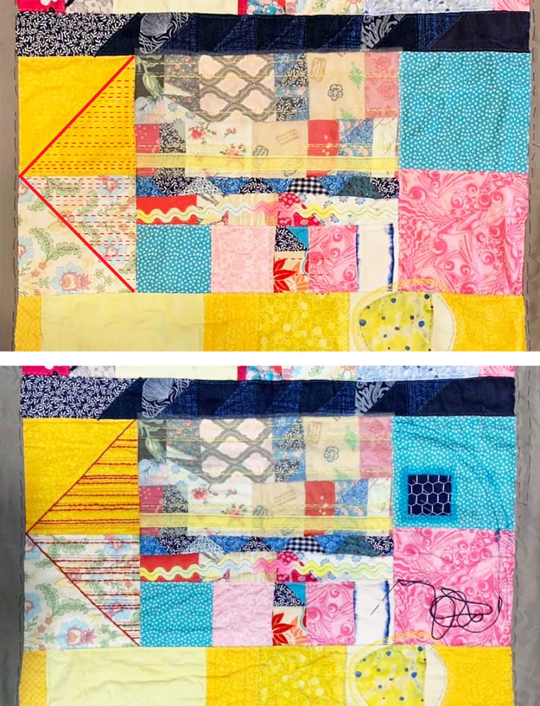 Experimental Art Quilt #2 in progress