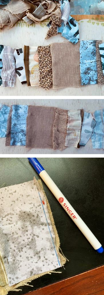Here is how to start a scrap strip.