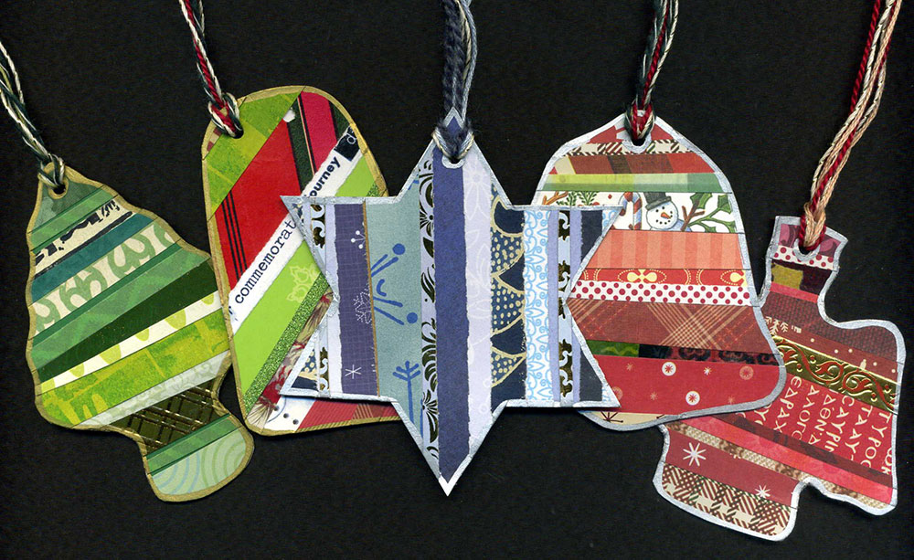 Paper bookmarks made from scraps