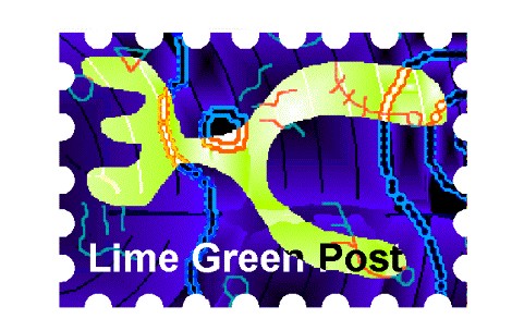 Here is a faux postage design I made as a computer graphic when I was a beginner at learning Photoshop. 1997.